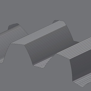 Assemblages avec un rainurage involuté - Modèle exact 3D (detail)