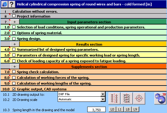 Screenshot for MITCalc Compression Springs 1.22