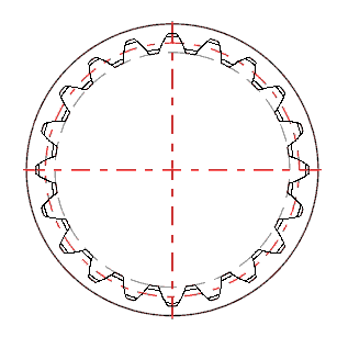 Involute Splines - 2D Precise Shape (Usable for manufacturing)