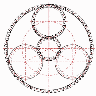 Planetový převod - 2D výkres