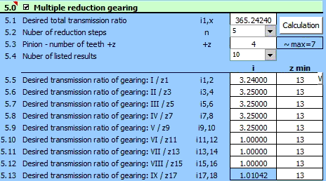 Optimisation du nombre de dents de l'engrenage pour réaliser un rapport de transmission total exact