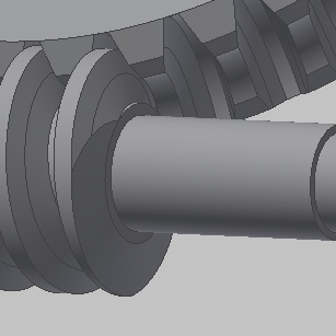 Worm Gear - 3D model,  Detail